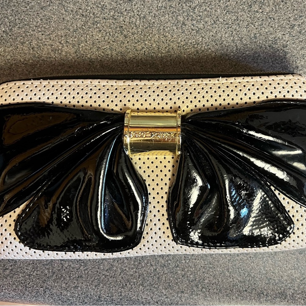 Betsey Johnson Black Bow Wallet
